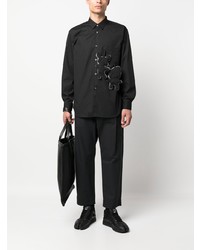 Chemise à manches longues brodée noire Comme Des Garcons SHIRT