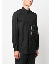 Chemise à manches longues brodée noire Comme Des Garcons SHIRT