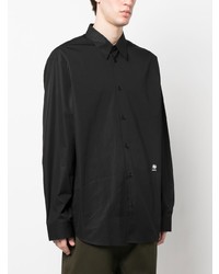 Chemise à manches longues brodée noire Oamc