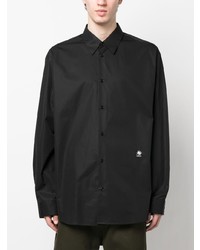 Chemise à manches longues brodée noire Oamc