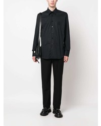 Chemise à manches longues brodée noire Billionaire