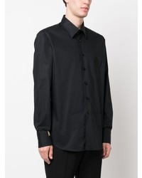 Chemise à manches longues brodée noire Billionaire