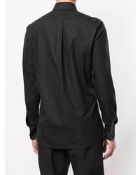 Chemise à manches longues brodée noire Dolce & Gabbana