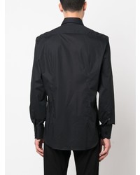 Chemise à manches longues brodée noire Billionaire