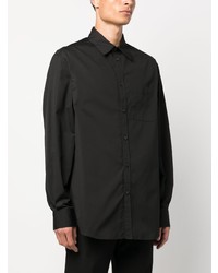 Chemise à manches longues brodée noire Valentino Garavani