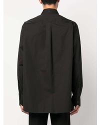 Chemise à manches longues brodée noire Valentino Garavani