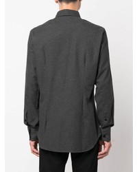 Chemise à manches longues brodée noire Billionaire