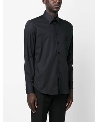 Chemise à manches longues brodée noire Billionaire