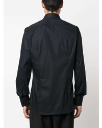 Chemise à manches longues brodée noire Billionaire