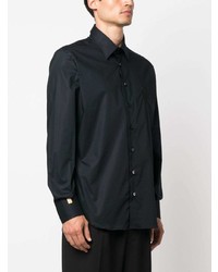 Chemise à manches longues brodée noire Billionaire