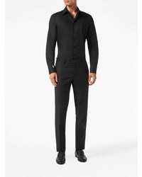 Chemise à manches longues brodée noire Billionaire