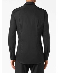 Chemise à manches longues brodée noire Billionaire