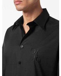 Chemise à manches longues brodée noire Billionaire