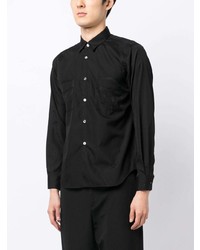 Chemise à manches longues brodée noire Black Comme Des Garçons