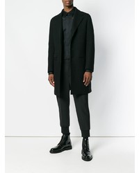 Chemise à manches longues brodée noire Givenchy