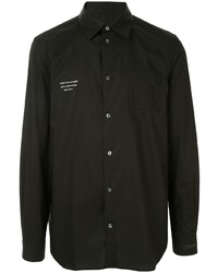 Chemise à manches longues brodée noire Undercover