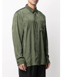 Chemise à manches longues brodée olive Han Kjobenhavn