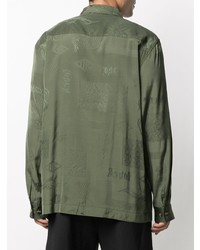 Chemise à manches longues brodée olive Han Kjobenhavn