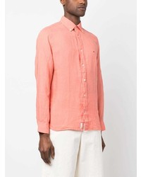 Chemise à manches longues brodée orange Tommy Hilfiger