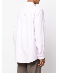 Chemise à manches longues brodée rose JW Anderson