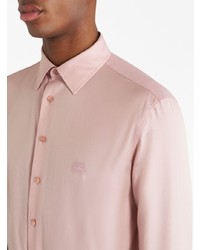 Chemise à manches longues brodée rose Etro