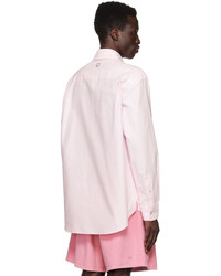 Chemise à manches longues brodée rose Wooyoungmi