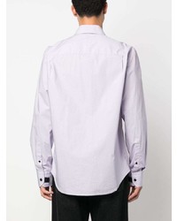 Chemise à manches longues brodée violet clair Helmut Lang