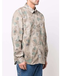 Chemise à manches longues camouflage beige Carhartt WIP