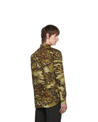 Chemise à manches longues camouflage marron clair Givenchy