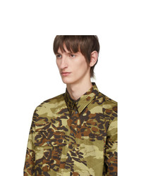 Chemise à manches longues camouflage marron clair Givenchy