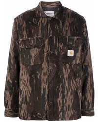 Chemise à manches longues camouflage marron foncé Carhartt WIP