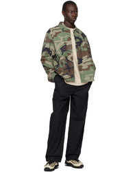 Chemise à manches longues camouflage marron foncé Stussy