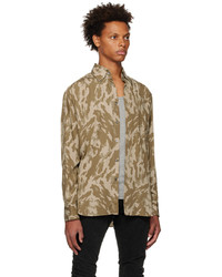 Chemise à manches longues camouflage marron Tom Ford