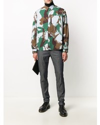 Chemise à manches longues camouflage multicolore Kenzo