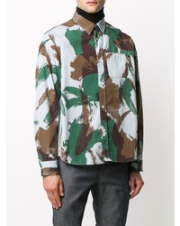 Chemise à manches longues camouflage multicolore Kenzo