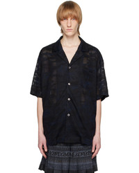 Chemise à manches longues camouflage noire Feng Chen Wang
