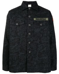 Chemise à manches longues camouflage noire Maharishi