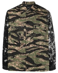 Chemise à manches longues camouflage noire PRPS