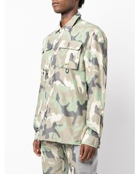 Chemise à manches longues camouflage olive Mostly Heard Rarely Seen