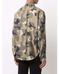 Chemise à manches longues camouflage olive rag & bone