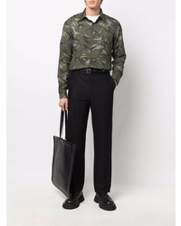 Chemise à manches longues camouflage olive Tom Ford