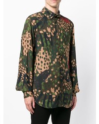Chemise à manches longues camouflage olive Vivienne Westwood