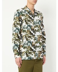 Chemise à manches longues camouflage olive Loveless
