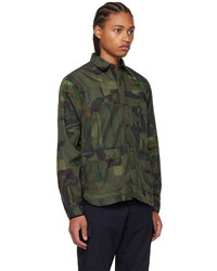 Chemise à manches longues camouflage olive Paul Smith