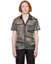 Chemise à manches longues camouflage olive Olly Shinder