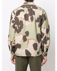 Chemise à manches longues camouflage vert menthe Aspesi