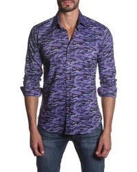 Chemise à manches longues camouflage violette