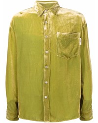 Chemise à manches longues chartreuse Marni