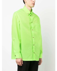 Chemise à manches longues chartreuse Versace