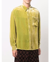 Chemise à manches longues chartreuse Marni